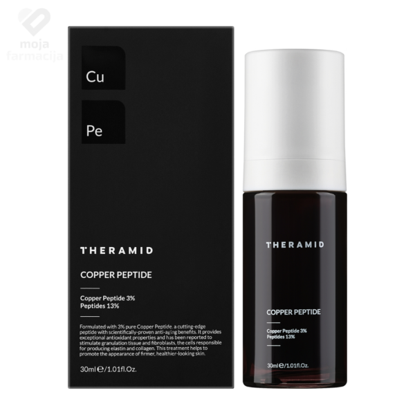 Theramid Copper Peptide serum sa 3% bakrenih peptida za dubinsku obnovu barijere i smanjenje bora, 30ml.