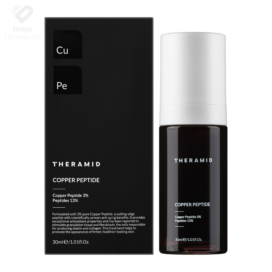 Theramid Copper Peptide serum sa 3% bakrenih peptida za dubinsku obnovu barijere i smanjenje bora, 30ml.