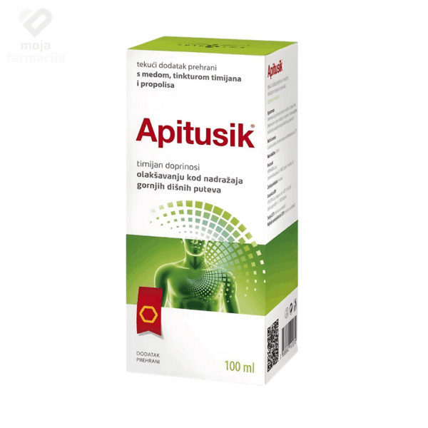 Slika proizvoda APIPHARMA Apitusik medni sirup 100ml iz online apoteke Moja Farmacija - BIH