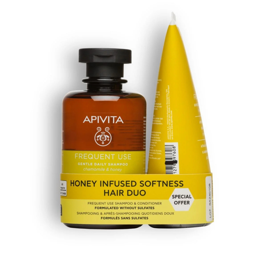 Slika proizvoda APIVITA Set za svakodnevno pranje (šampon+regenerator) iz online apoteke Moja Farmacija - BIH