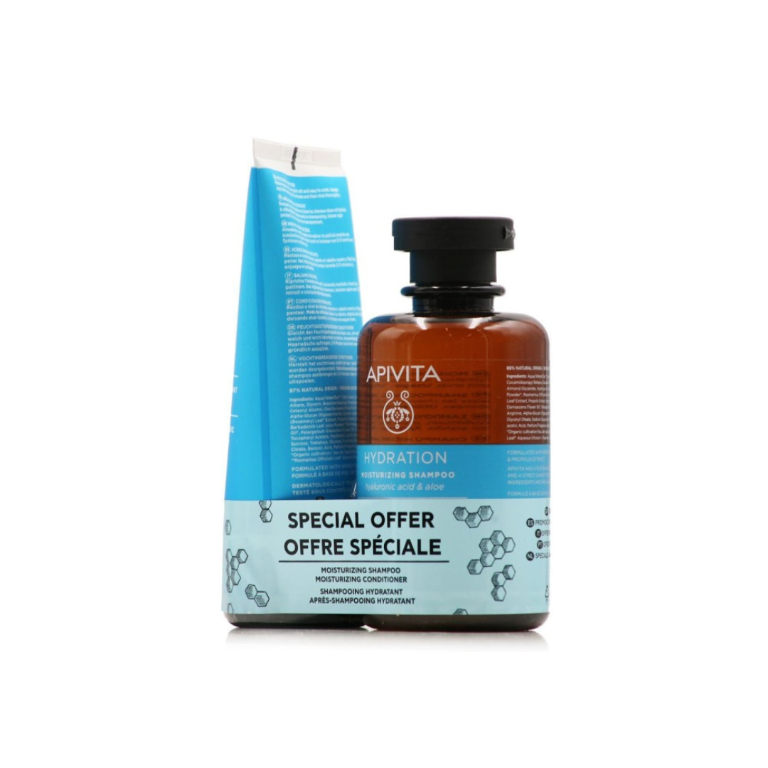 Slika proizvoda APIVITA Set za hidrataciju kose (šampon + regenerator) iz online apoteke Moja Farmacija - BIH