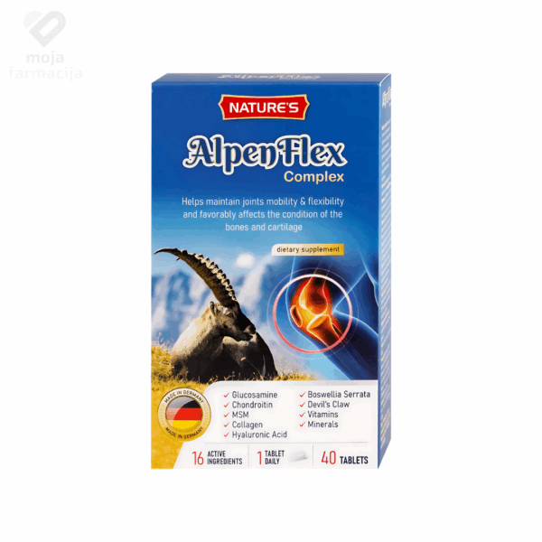 Slika proizvoda Alpenflex Complex tablete za pokretljivost iz online apoteke Moja Farmacija - BIH