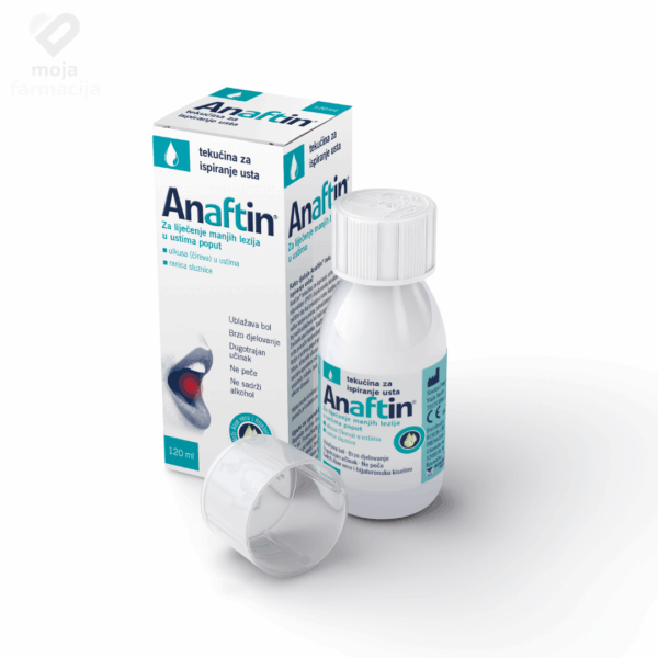 Slika proizvoda Anaftin® rastvor za ispiranje usta 3% 120ml iz online apoteke Moja Farmacija - BIH