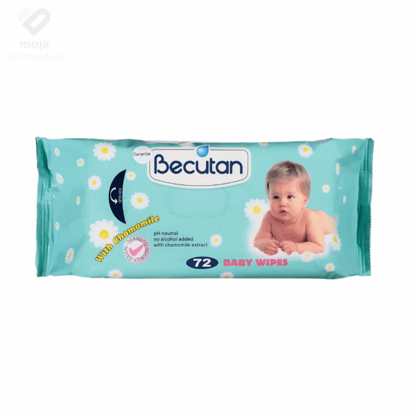 Slika proizvoda BECUTAN Dječije maramice 72 komada iz online apoteke Moja Farmacija - BIH