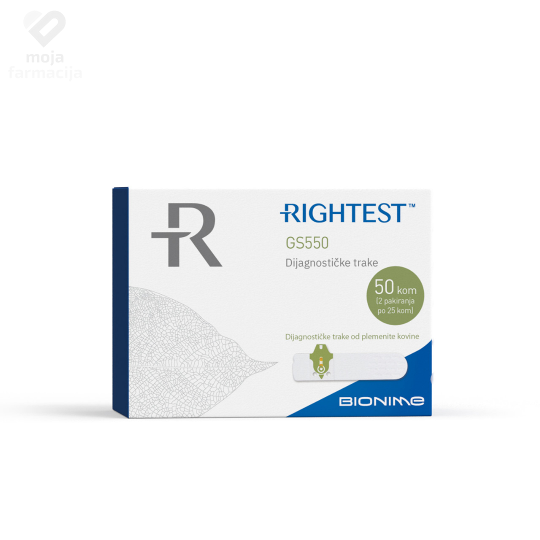Slika proizvoda BIONIME Rightest GS550 trakice 50kom iz online apoteke Moja Farmacija - BIH