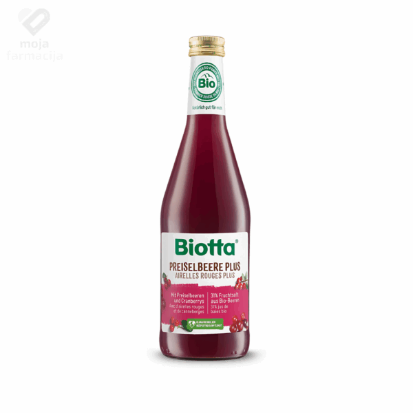 Slika proizvoda BIOTTA Sok brusnica 500ml iz online apoteke Moja Farmacija - BIH
