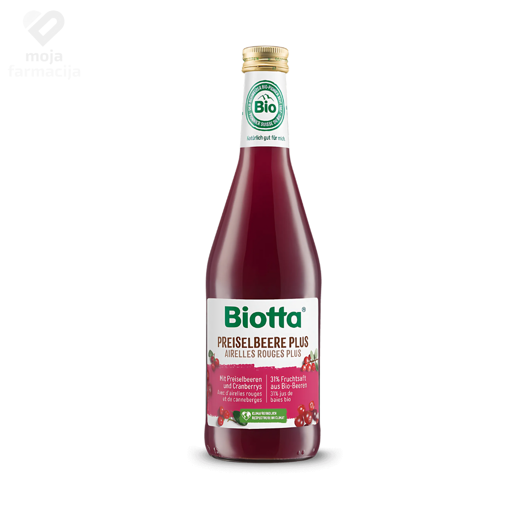 Slika proizvoda BIOTTA Sok brusnica 500ml iz online apoteke Moja Farmacija - BIH