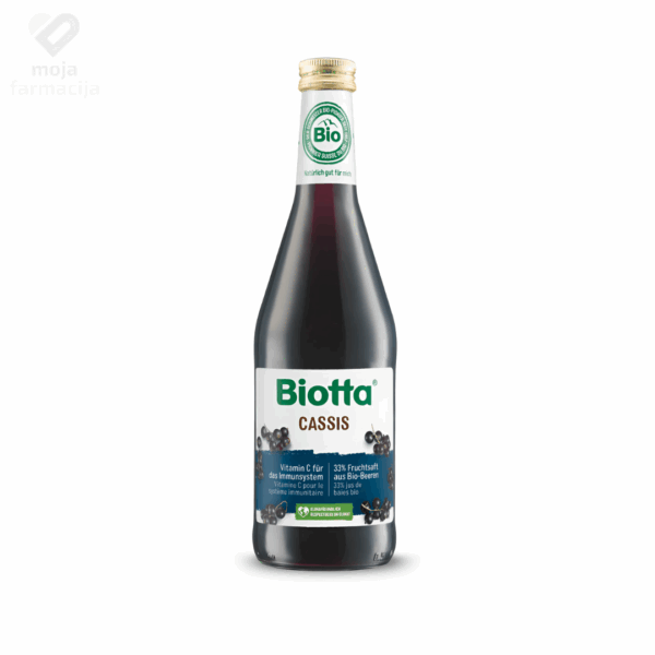 Slika proizvoda BIOTTA Sok crna ribizla 500ml iz online apoteke Moja Farmacija - BIH