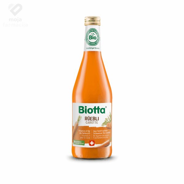 Slika proizvoda BIOTTA Sok mrkva 500ml iz online apoteke Moja Farmacija - BIH