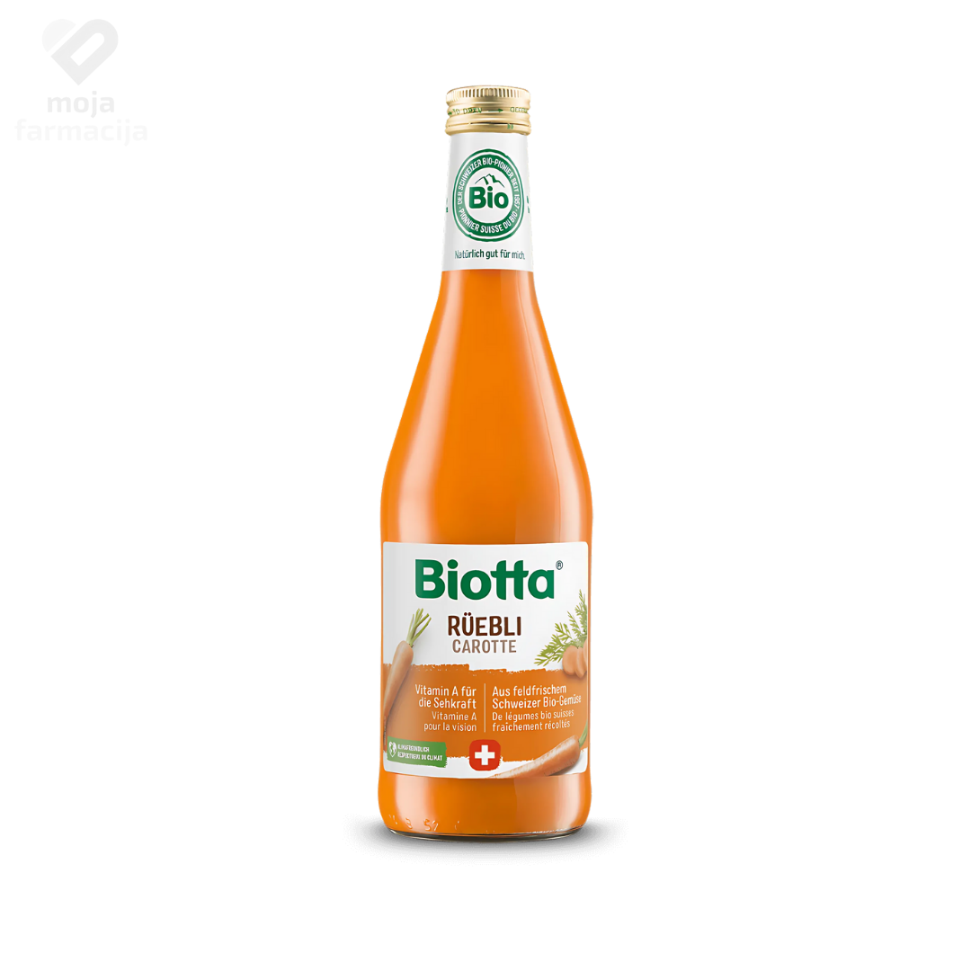 Slika proizvoda BIOTTA Sok mrkva 500ml iz online apoteke Moja Farmacija - BIH