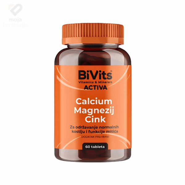 Slika proizvoda BIVITS ACTIVA Ca, Mg, Zn / Kalcij Magnezij Cink iz online apoteke Moja Farmacija - BIH