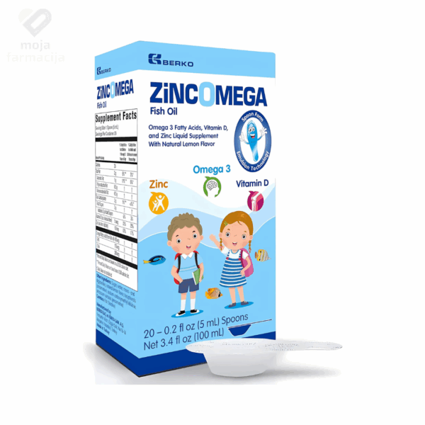 Slika proizvoda Berko ZincOmega za djecu 20x5ml iz online apoteke Moja Farmacija - BIH