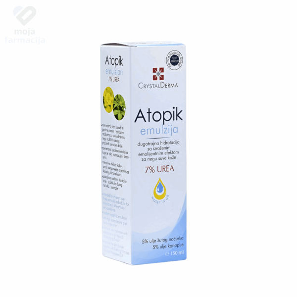 Slika proizvoda CRYSTAL DERMA Atopik emulzija 7% urea 150ml iz online apoteke Moja Farmacija - BIH