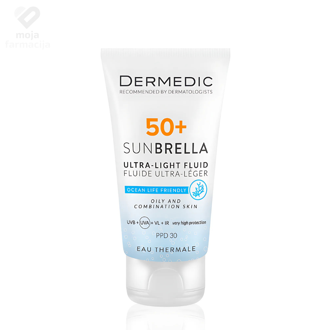 Slika proizvoda DERMEDIC Sunbrella SPF50+ fluid za masnu i mješovitu kožu 40ml iz online apoteke Moja Farmacija - BIH
