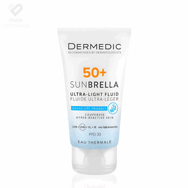 Slika proizvoda DERMEDIC Sunbrella SPF50+ fluid za osjetljivu i kuperoznu kožu 40ml iz online apoteke Moja Farmacija - BIH