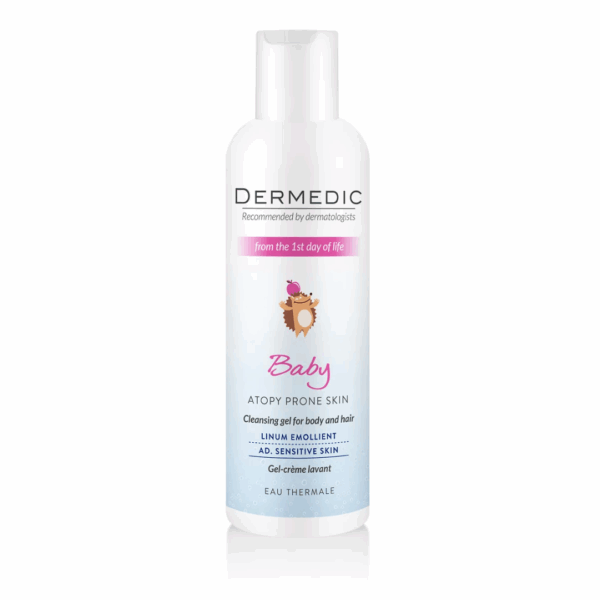 Slika proizvoda DERMEDIC Linum emollient baby čisteći gel za tijelo i kosu 200ml iz online apoteke Moja Farmacija - BIH