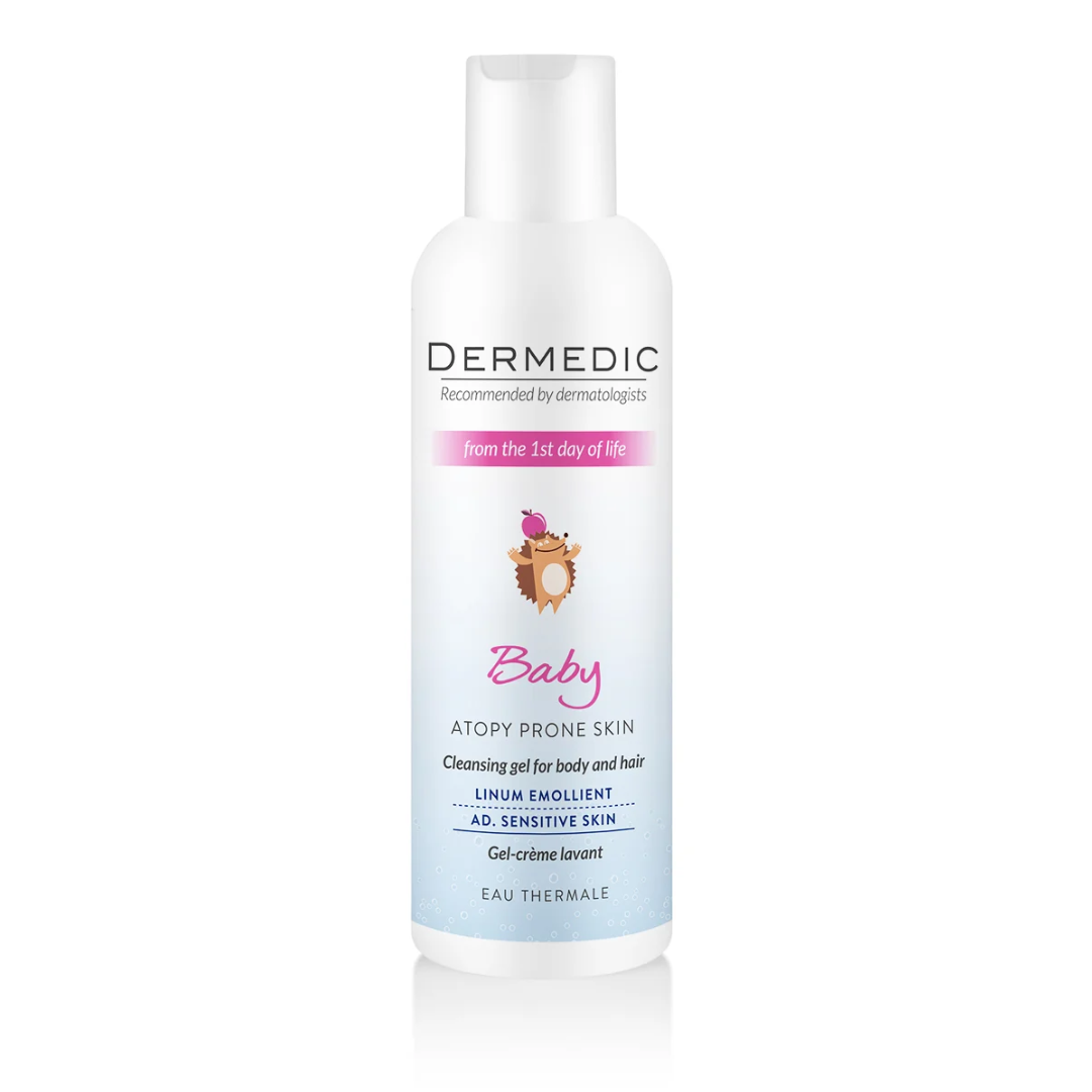 Slika proizvoda DERMEDIC Linum emollient baby čisteći gel za tijelo i kosu 200ml iz online apoteke Moja Farmacija - BIH