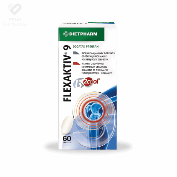 Slika proizvoda DIETPHARM Flexaktiv 9 tablete za pokretljivost iz online apoteke Moja Farmacija - BIH