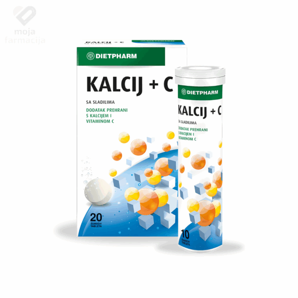 Slika proizvoda DIETPHARM Kalcij + C šumeće tablete iz online apoteke Moja Farmacija - BIH