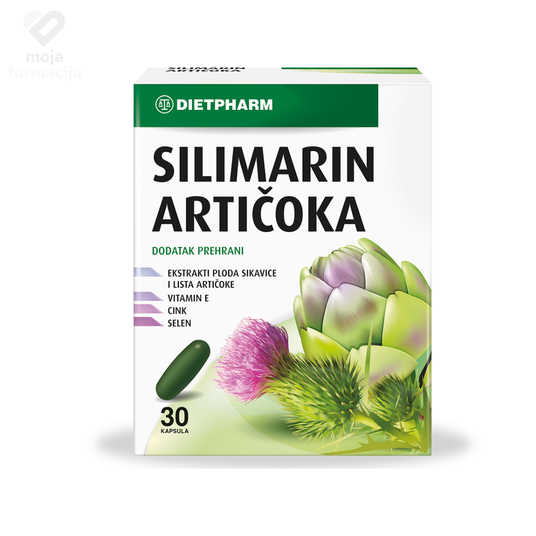 Slika proizvoda DIETPHARM Silimarin Artičoka kapsule iz online apoteke Moja Farmacija - BIH