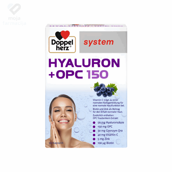 Slika proizvoda DOPPELHERZ Hyaluron kapsule iz online apoteke Moja Farmacija - BIH