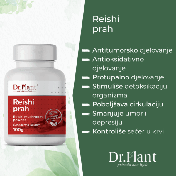 Slika proizvoda DR. PLANT Bio Reishi prah 100g iz online apoteke Moja Farmacija - BIH