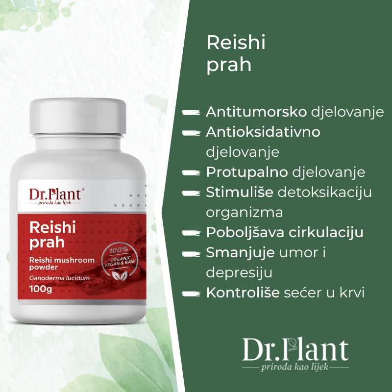 Slika proizvoda DR. PLANT Bio Reishi prah 100g iz online apoteke Moja Farmacija - BIH