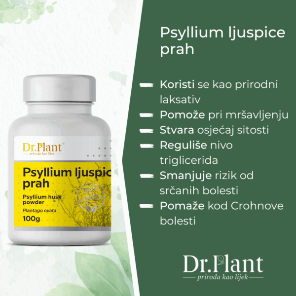 Slika proizvoda DR. PLANT Bio psyllium ljuspice 100g iz online apoteke Moja Farmacija - BIH