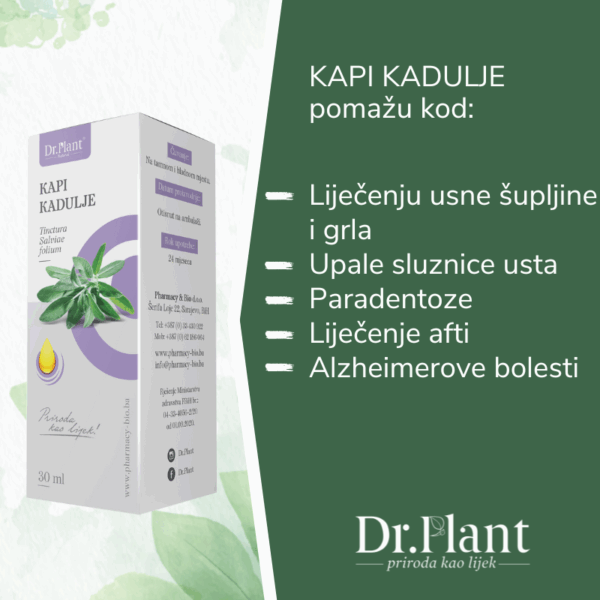 Slika proizvoda Dr.PLANT Kapi kadulje 30ml iz online apoteke Moja Farmacija - BIH
