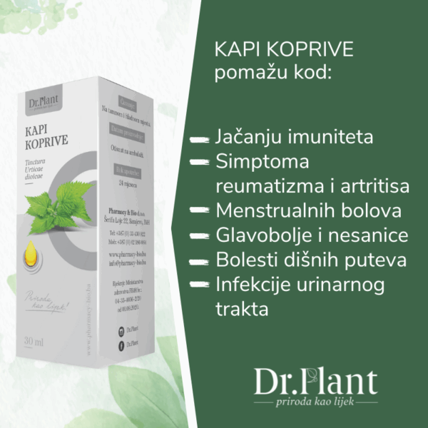 Slika proizvoda Dr.PLANT Kapi koprive 30ml iz online apoteke Moja Farmacija - BIH