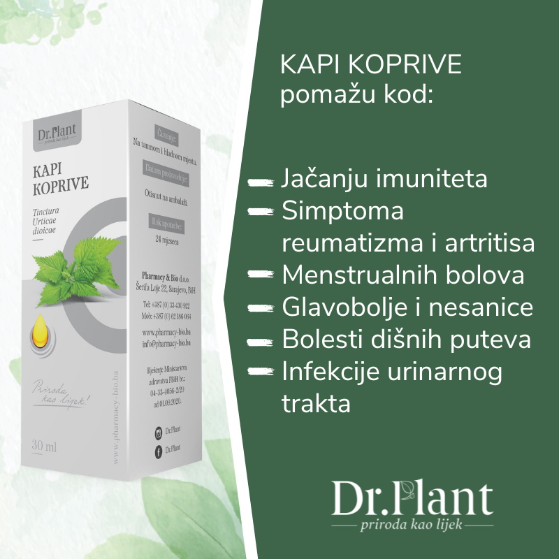 Slika proizvoda Dr.PLANT Kapi koprive 30ml iz online apoteke Moja Farmacija - BIH