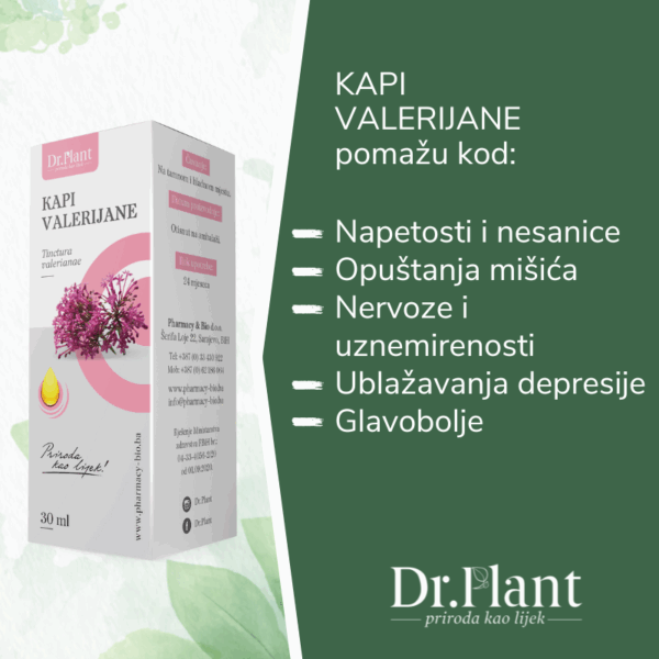 Slika proizvoda Dr.PLANT Kapi valerijane 30ml iz online apoteke Moja Farmacija - BIH