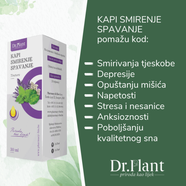 Slika proizvoda Dr.PLANT Kapi za smirenje i spavanje 30ml iz online apoteke Moja Farmacija - BIH