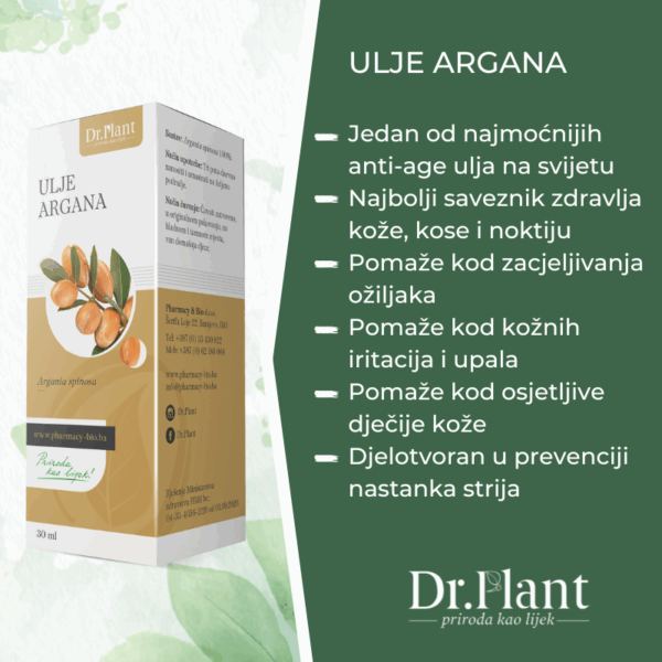 Slika proizvoda Dr. PLANT Ulje argana (Argania spinosa) 30ml iz online apoteke Moja Farmacija - BIH