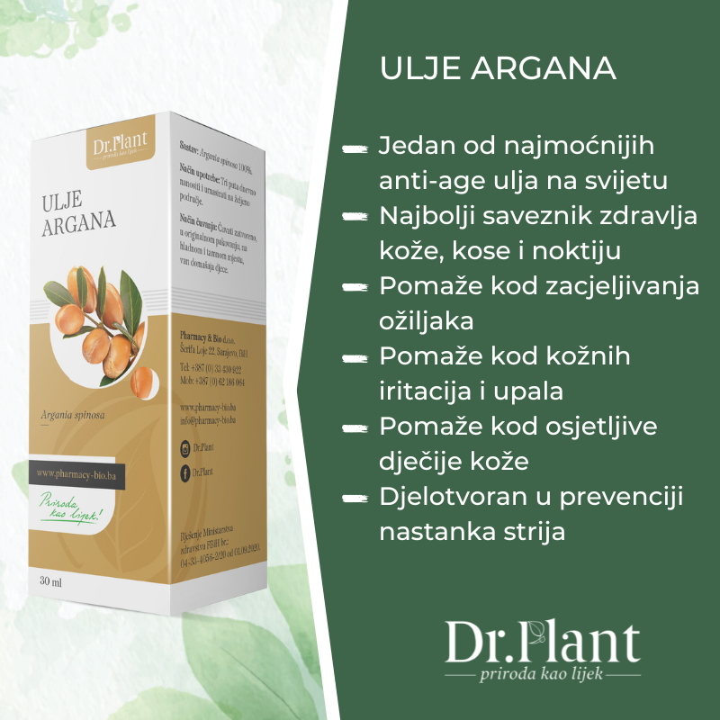 Slika proizvoda Dr. PLANT Ulje argana (Argania spinosa) 30ml iz online apoteke Moja Farmacija - BIH