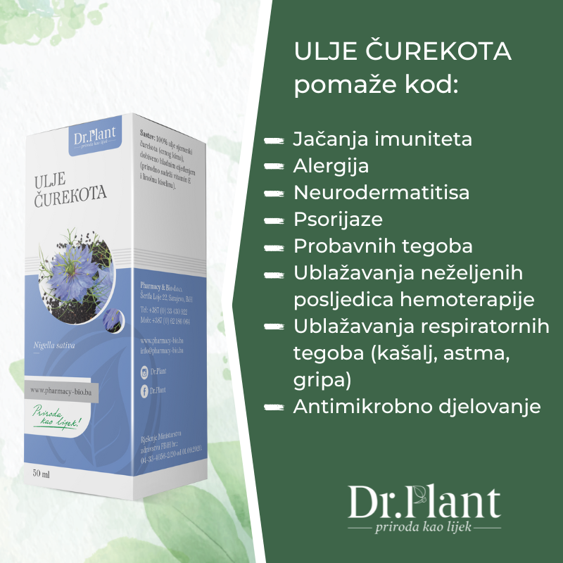 Slika proizvoda Dr. PLANT Ulje čurekota (Nigela sativa) iz online apoteke Moja Farmacija - BIH