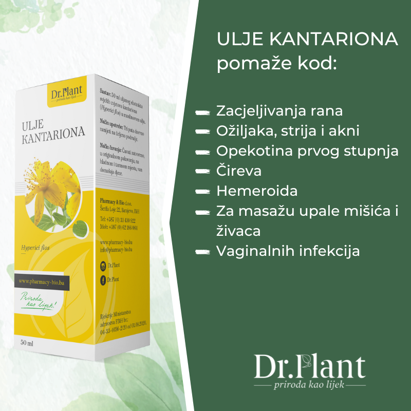 Slika proizvoda Dr. PLANT Ulje kantariona iz online apoteke Moja Farmacija - BIH