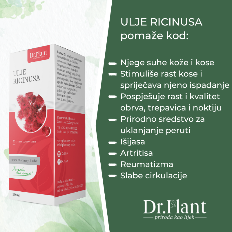 Slika proizvoda Dr. PLANT Ulje ricinusa iz online apoteke Moja Farmacija - BIH