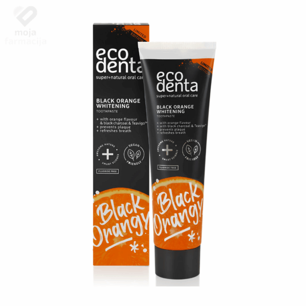 ECODENTA Crna pasta za izbjeljivanje zuba + narandža 100ml