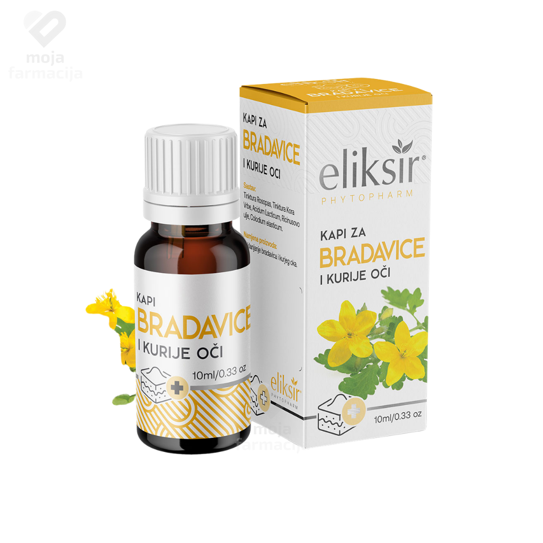 Slika proizvoda ELIKSIR Kapi za bradavice i kurje oči 10ml iz online apoteke Moja Farmacija - BIH