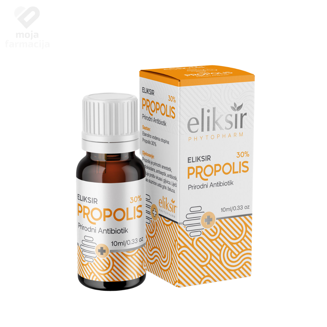 Slika proizvoda ELIKSIR Propolis kapi 30% 10ml iz online apoteke Moja Farmacija - BIH