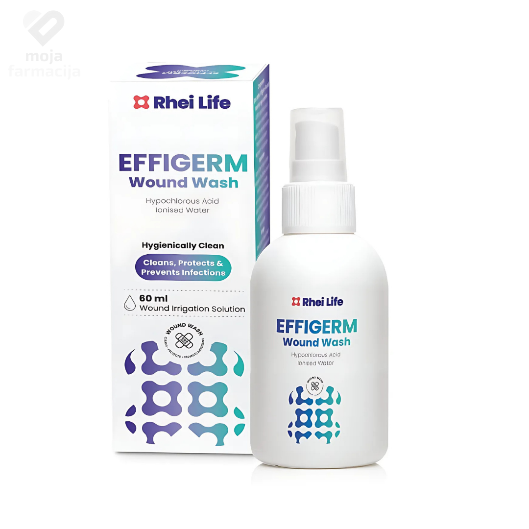 Slika proizvoda Effigerm rastvor za čišćenje i ispiranje rana 60ml iz online apoteke Moja Farmacija - BIH
