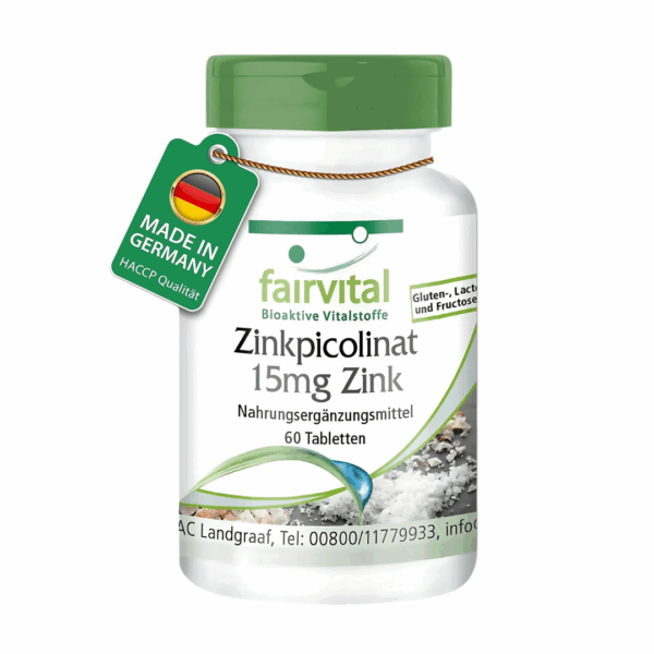 Slika proizvoda FAIRVITAL Cink pikolinat 15mg iz online apoteke Moja Farmacija - BIH