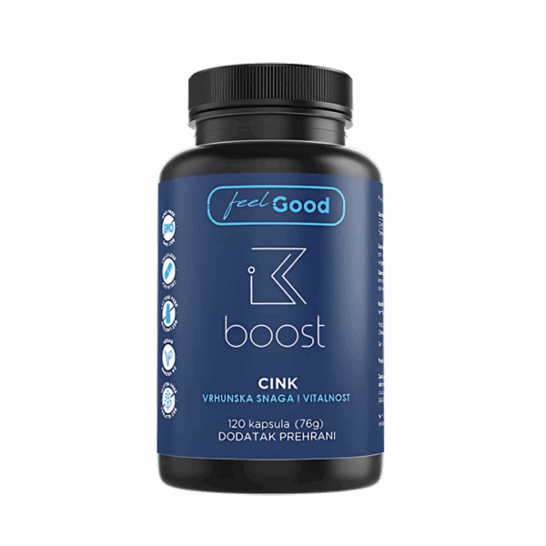 Slika proizvoda FEEL GOOD Boost Cink 25mg  120kapsula iz online apoteke Moja Farmacija - BIH