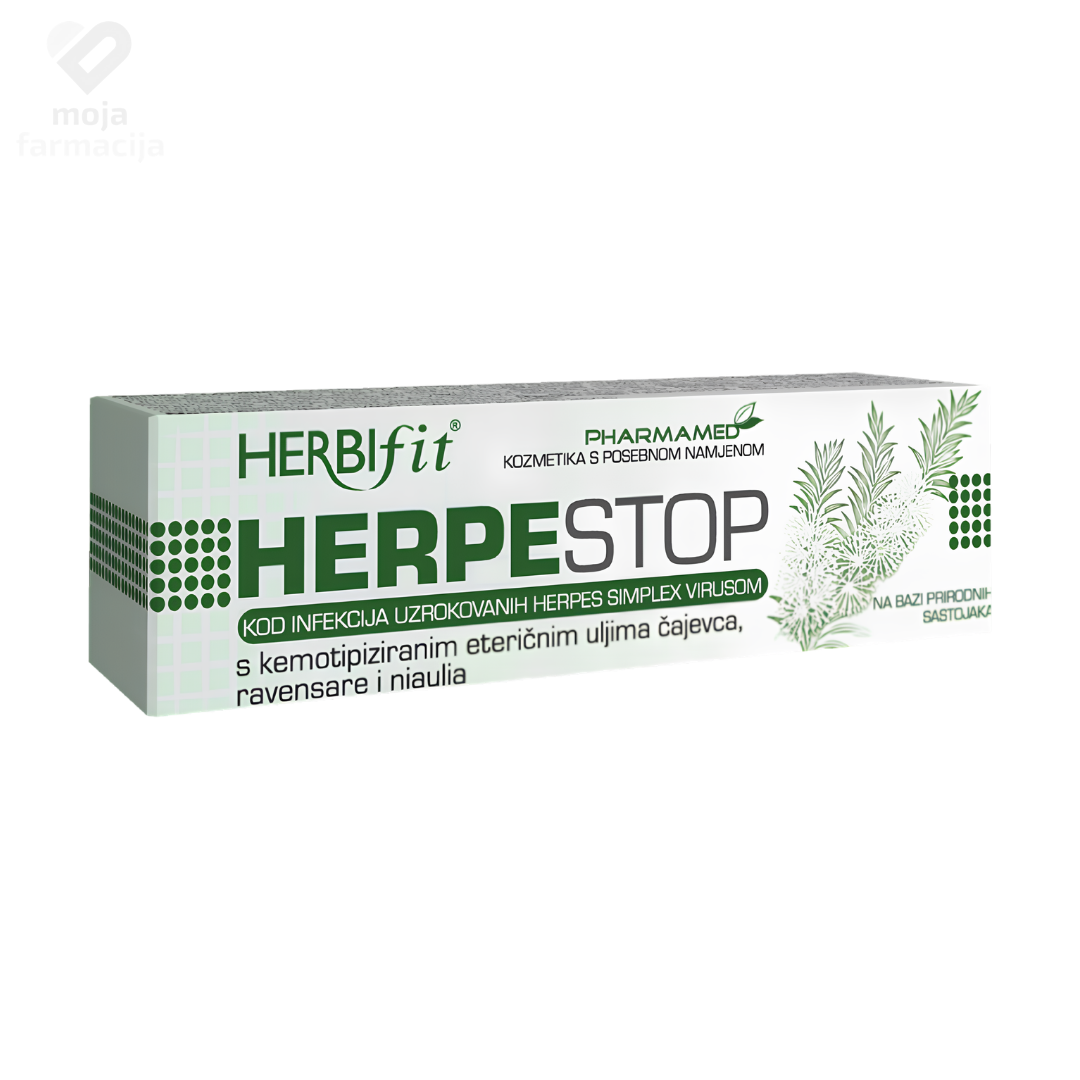 Herbifit Herpestop stick od 4g u stiku sa eteričnim uljima za tretman herpes simplex virusa
