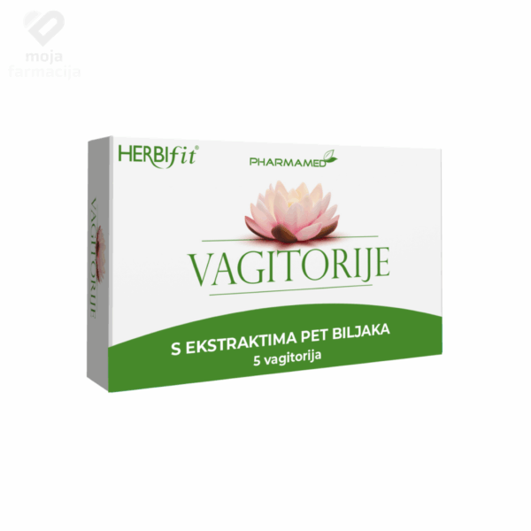 Slika proizvoda PHARMAMED Herbifit vagitorije sa ekstraktima pet biljaka iz online apoteke Moja Farmacija - BIH