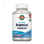 KAL High Absorption Magnesium Glycinate 350 pakovanje od 160 veganskih kapsula - dodatak prehrani za mišiće i san.