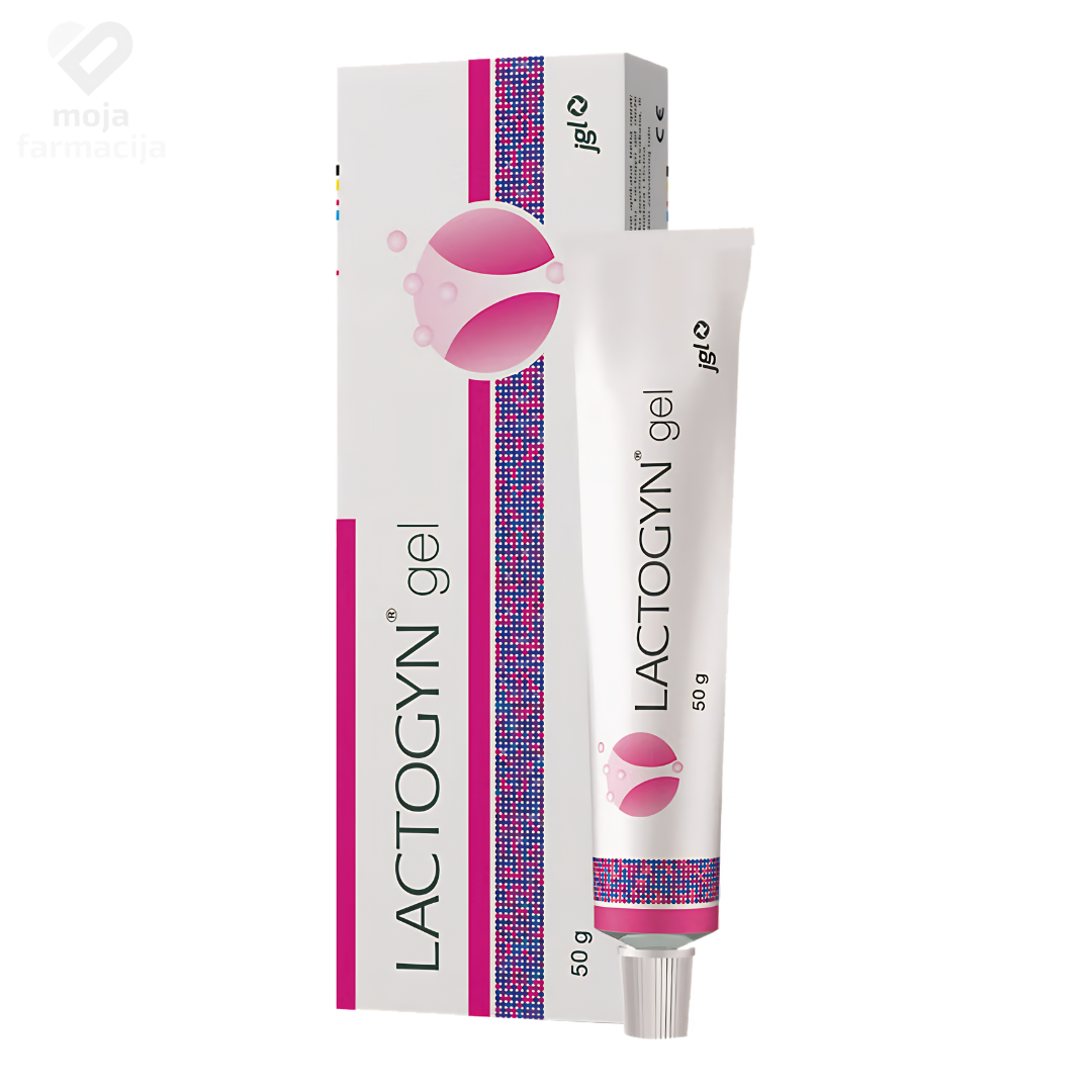 LACTOGYN vaginalni gel u tubi od 50g s priloženim aplikatorom za dubinsku hidrataciju i podmazivanje intimnog područja.