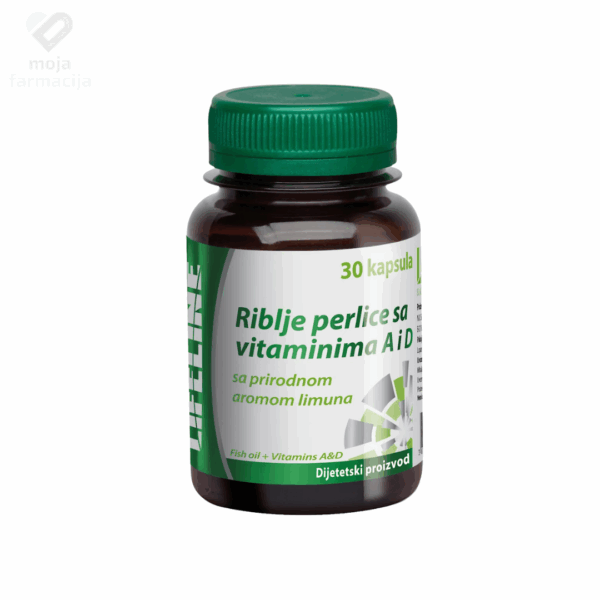 Slika proizvoda LIFELINE Riblje perlice sa vitaminima A i D iz online apoteke Moja Farmacija - BIH