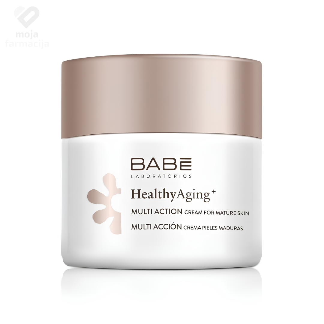 Laboratorios Babé Healthy Aging+ Multi Action krema za zrelu kožu lica.